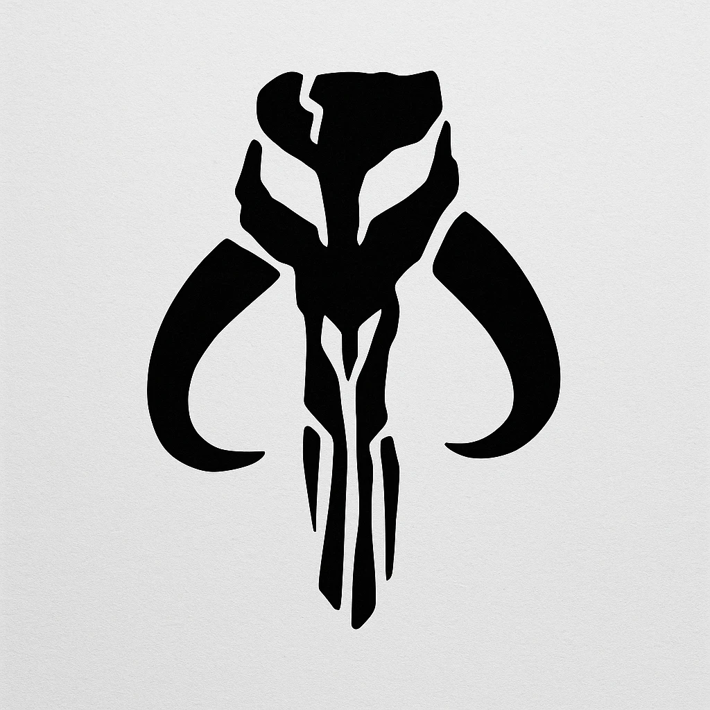 Mandalorian symbol, simple, bold, no text emoji