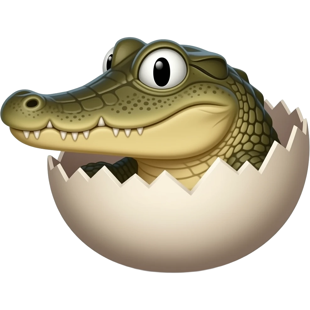 crocodile in the egg emoji