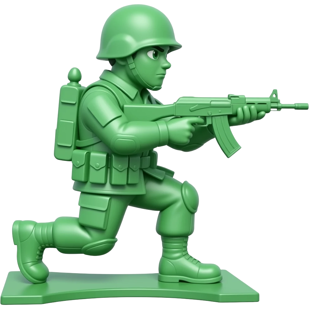 Green toy soldiers emoji