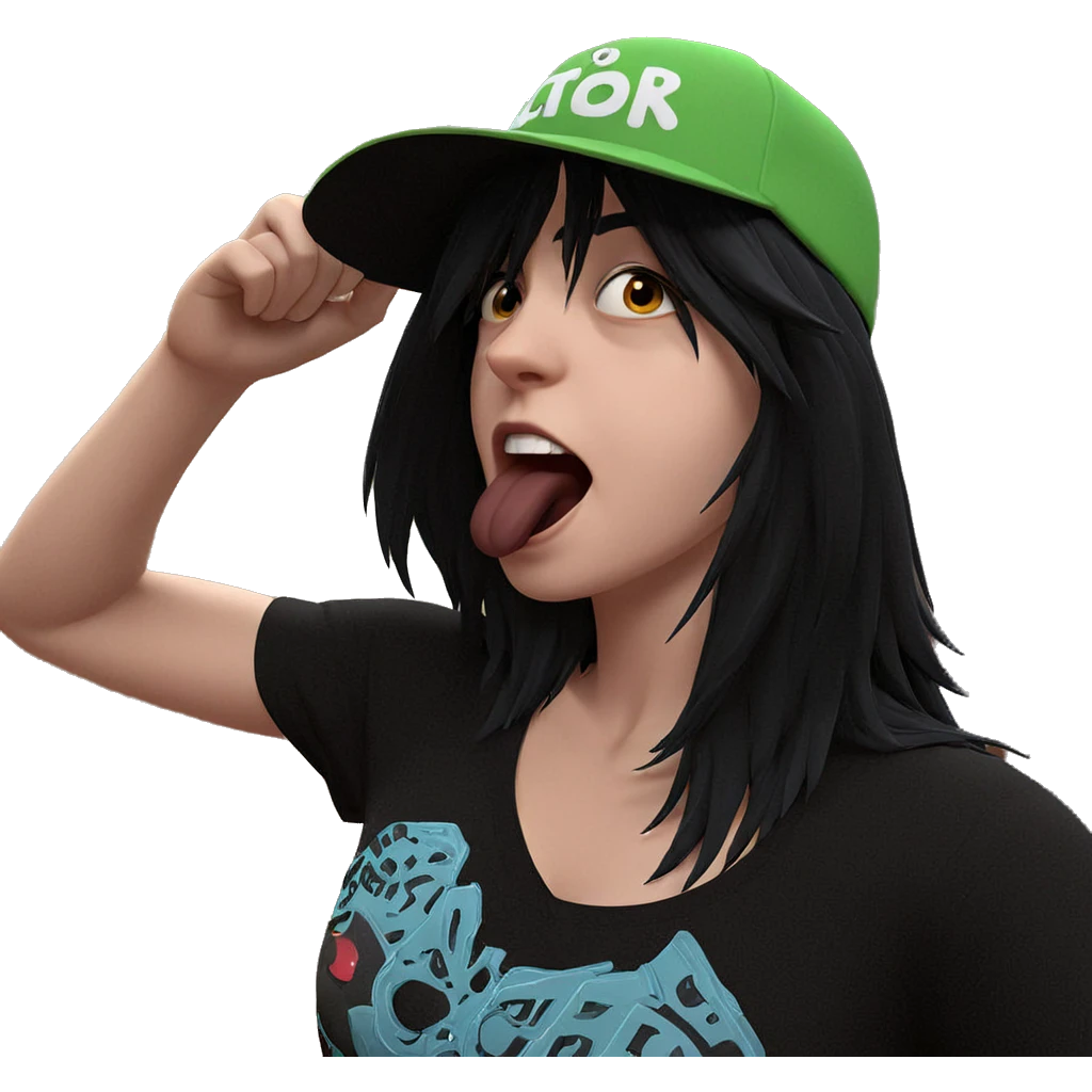 dark vibe with playful energy emoji