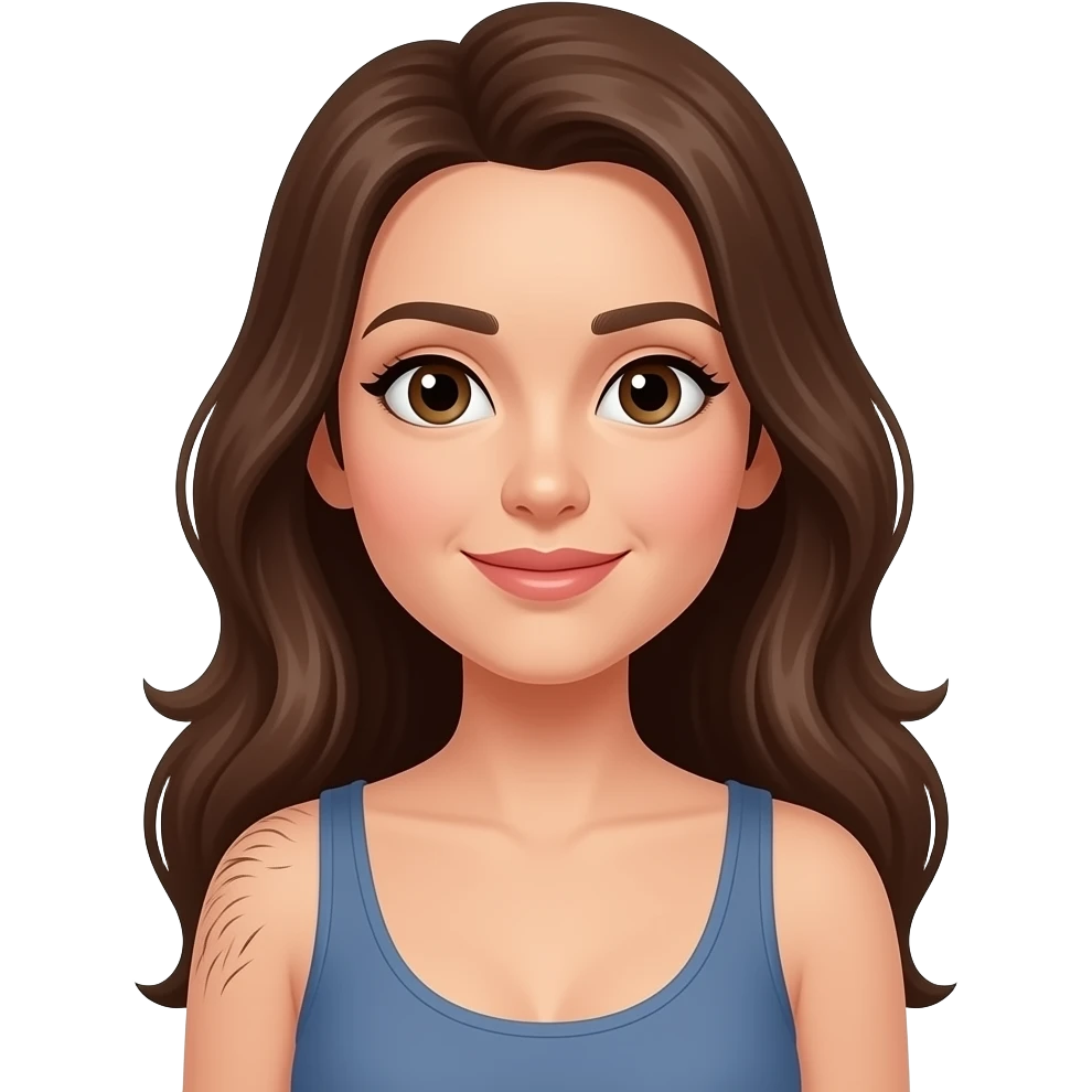 Woman with armpit hair emoji
