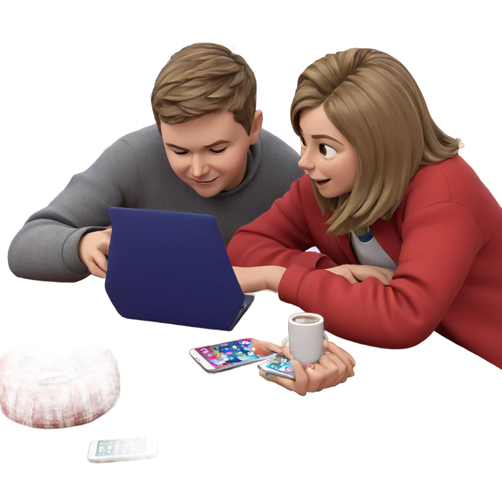 cozy girl by christmas tree emoji