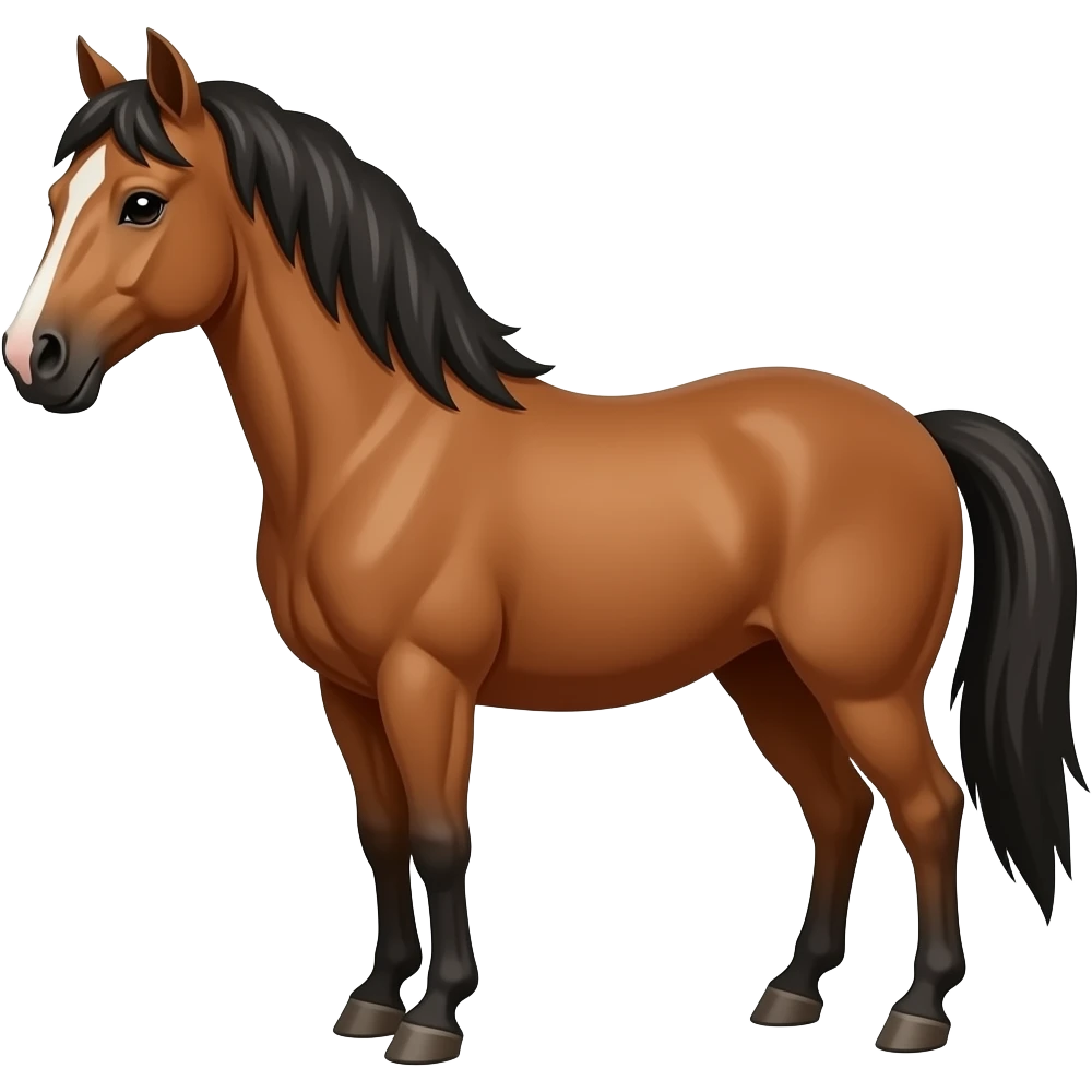 Cartoon 2d bronco emoji