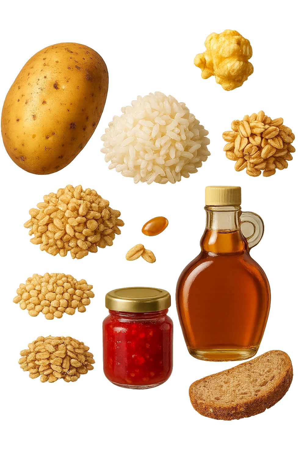 EMOJI STILE IPHONE DI Patate
Riso
Popcorn
Avena
Quinoa
Sciroppo d’acero
Marmellata di fragole
Pane di farro, fluttuano in aria REALISTICA 4K emoji
