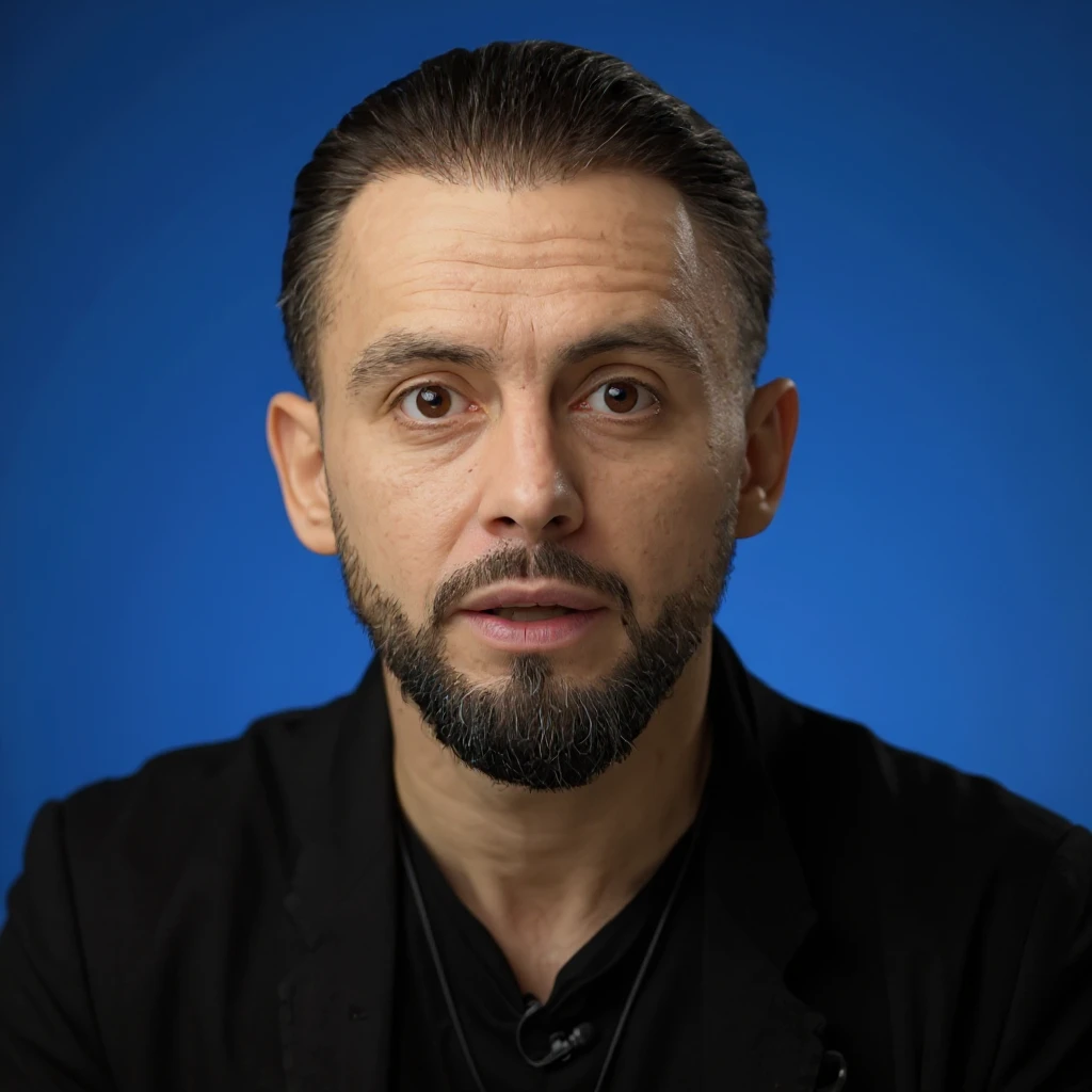 A professional, high-resolution, hyperrealism, profile photo, maintaining the exact facial emoji