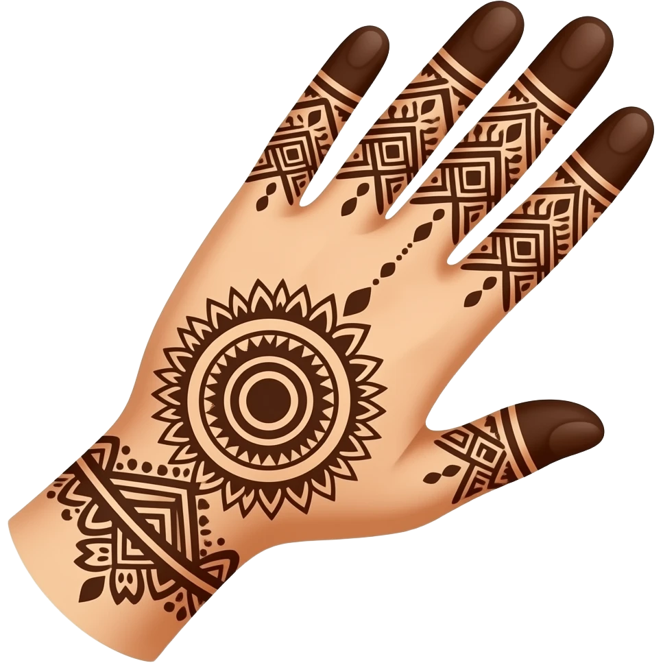 Henna tattoo on emoji