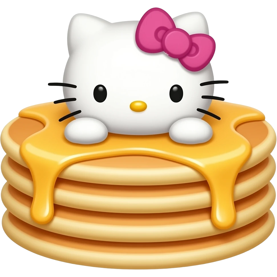 Hello kitty Pancakes with butter emoji