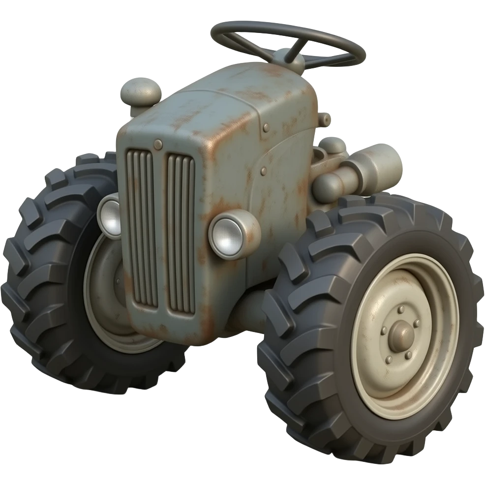 rusty cart machine on tires emoji