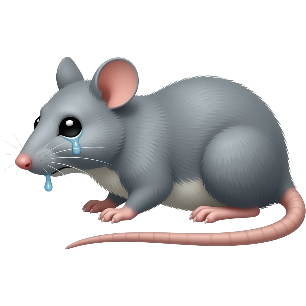 Tired rat emoji
