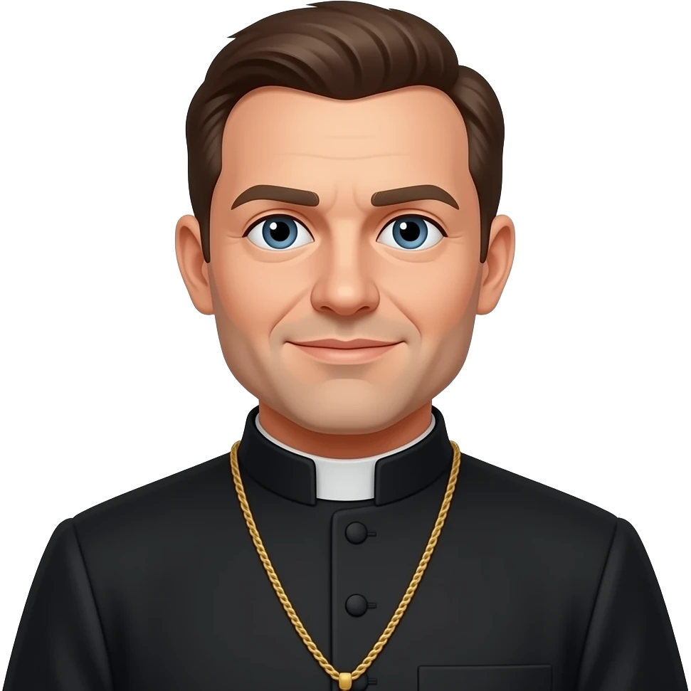 Make a Catholic priest in a cassock. emoji
