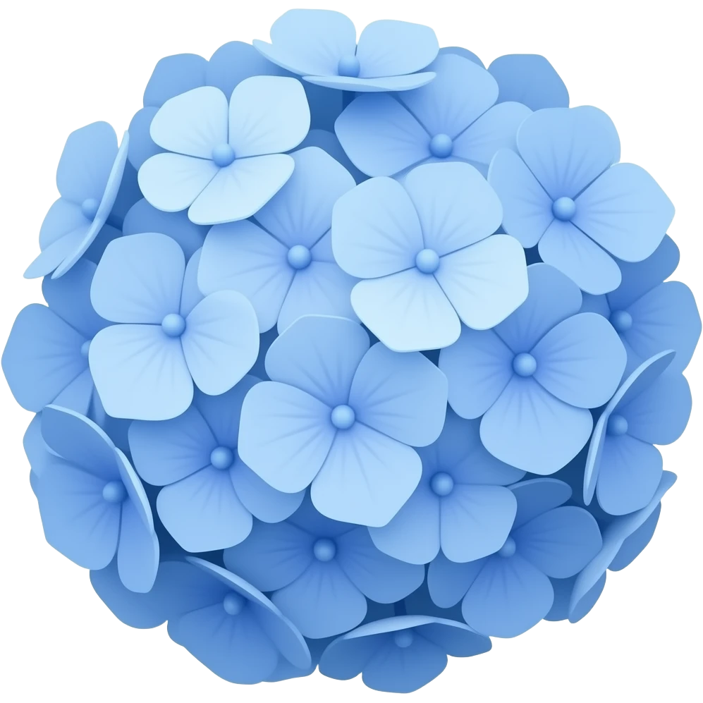Blue hydrangea emoji