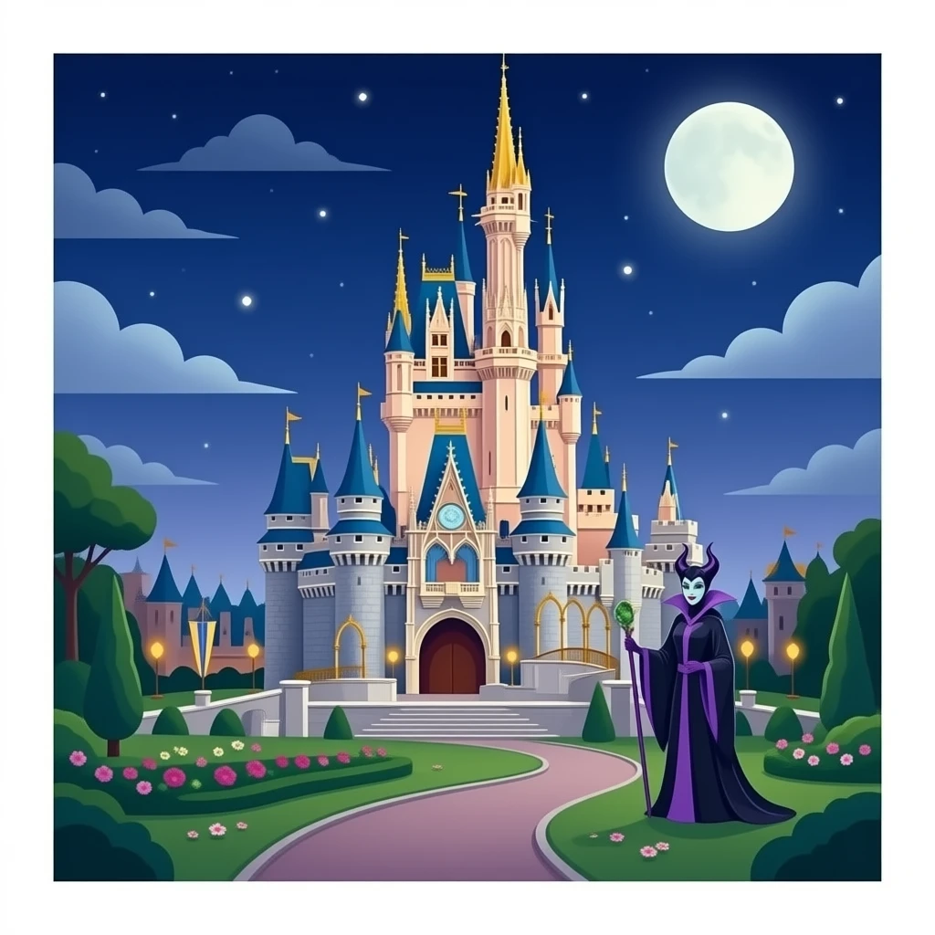 Malévola, vila da Disney de vela adormecida emoji