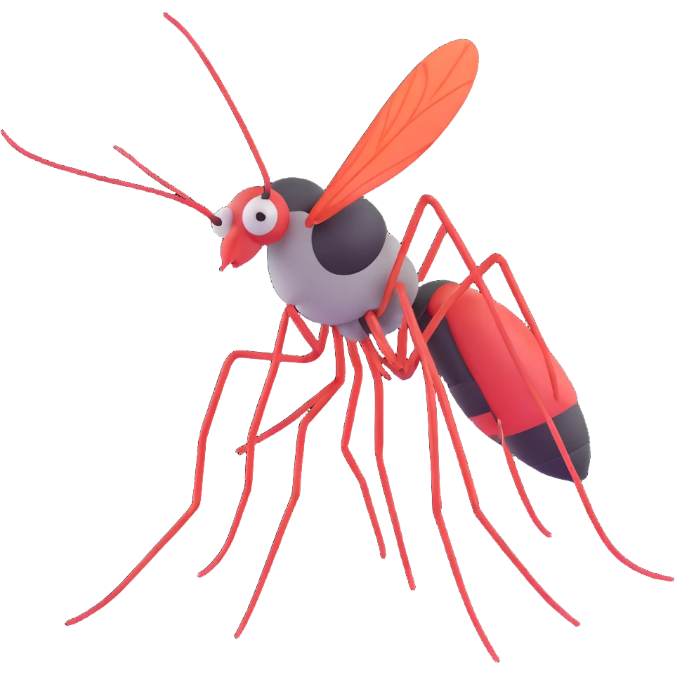 angry man looking at a mosquito emoji