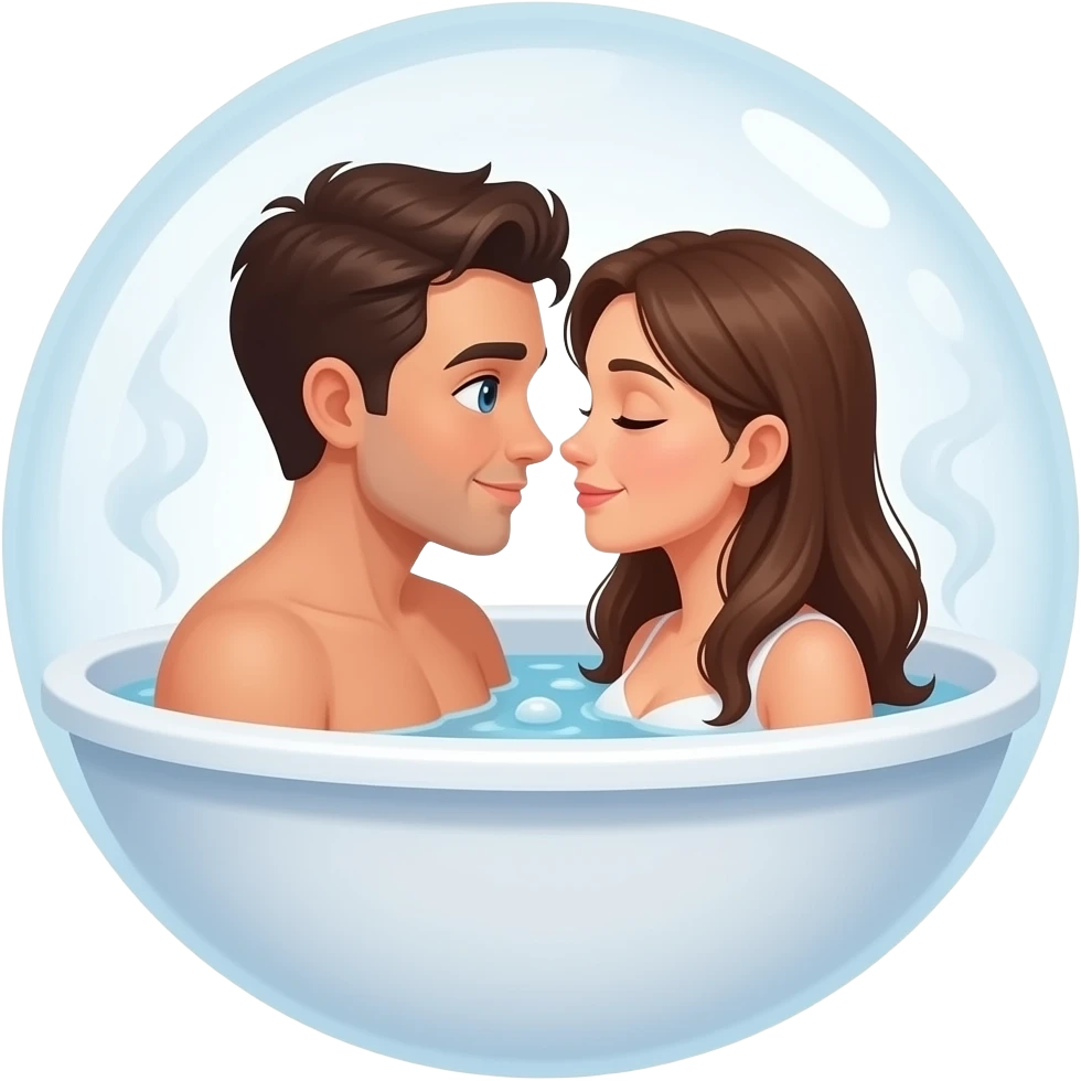 bubblebath romantic couple chillin emoji