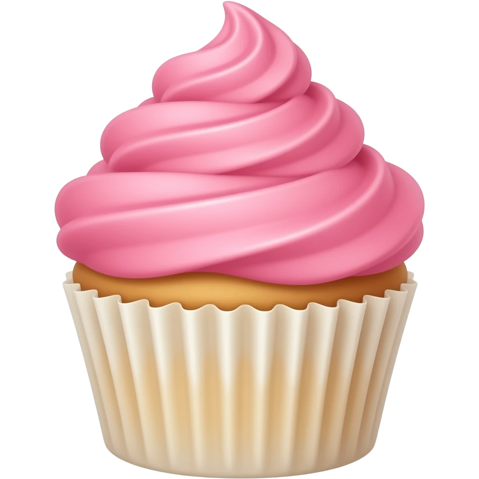 Cupcake with pink icing emoji