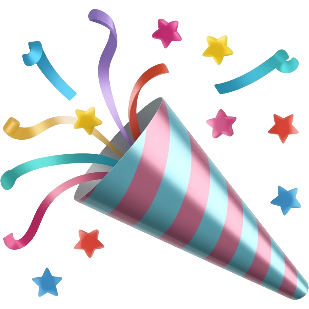 confetti popper emoji