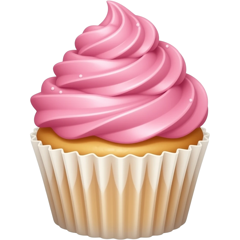 Cupcake with pink icing emoji
