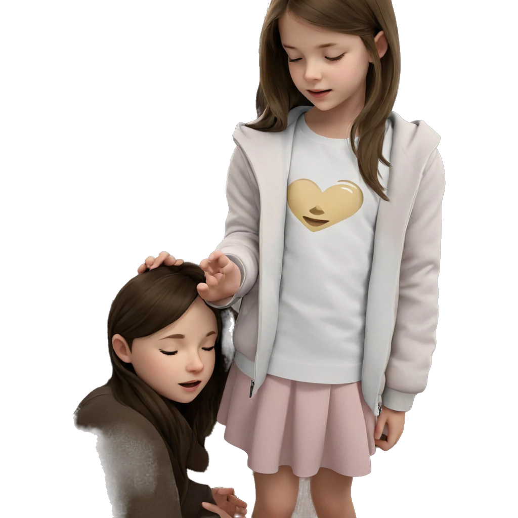 serene girl with closed eyes emoji