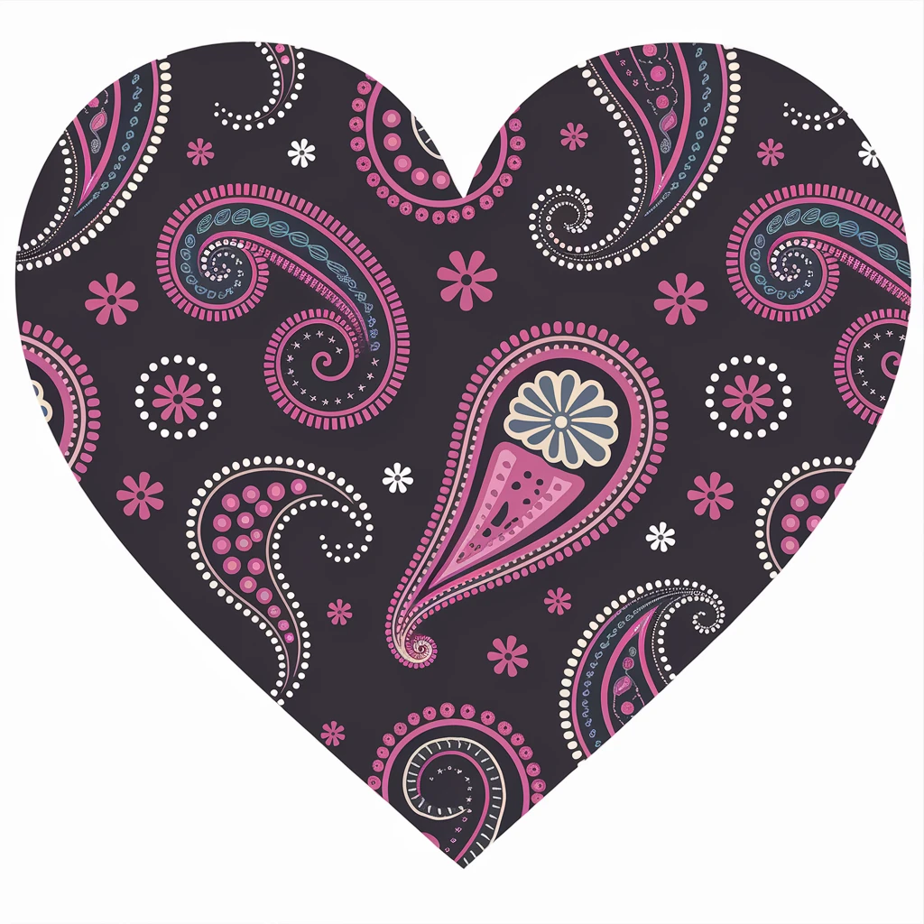 heart with a paisley pattern emoji