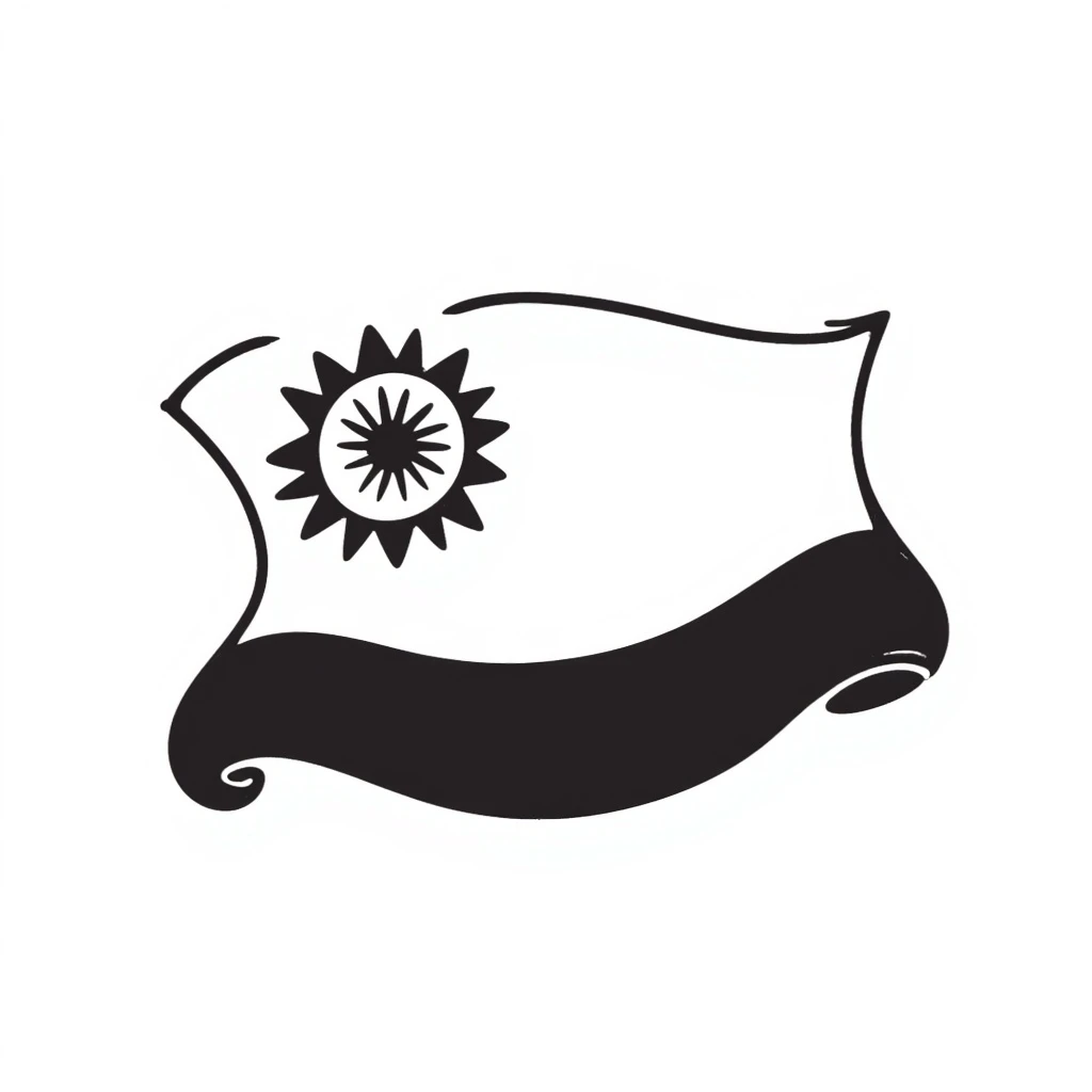 Tatarstan flag, hand-drawn with intricate patterns emoji