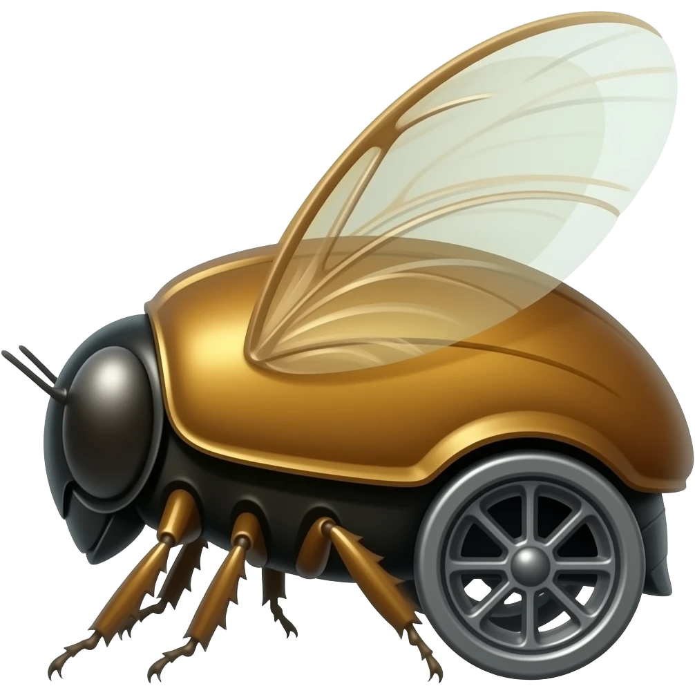 Create trains as bugs emoji