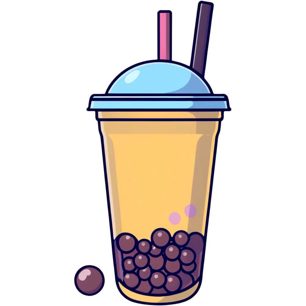 bubble tea with tapioca pearls emoji
