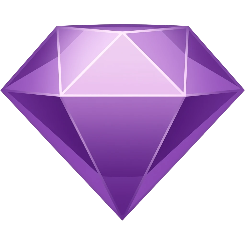 Change the color to a  violet diamant emoji