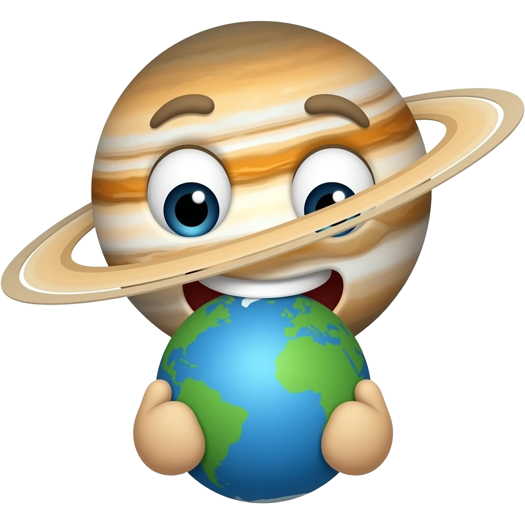 Jupiter eating earth emoji