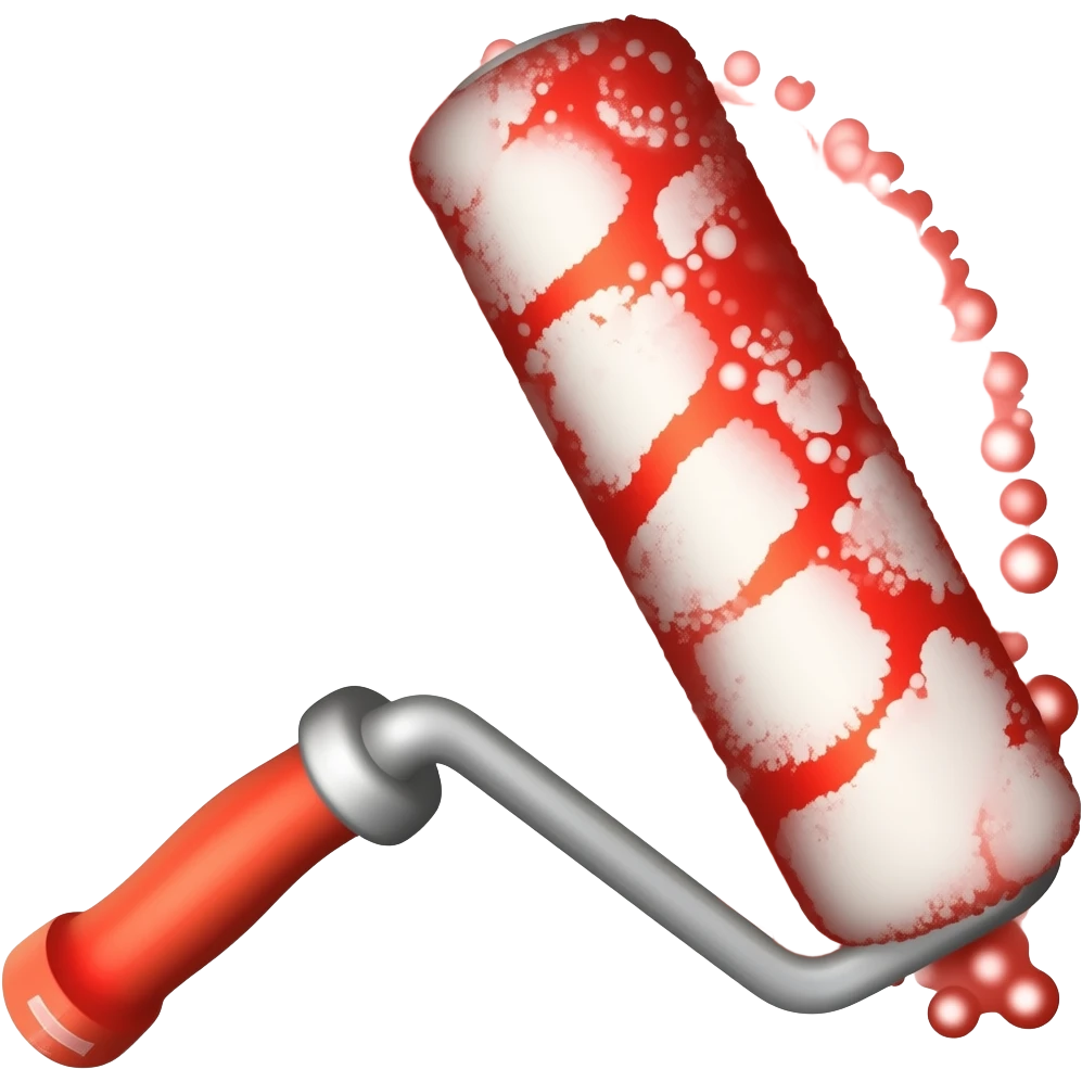 paint roller red emoji