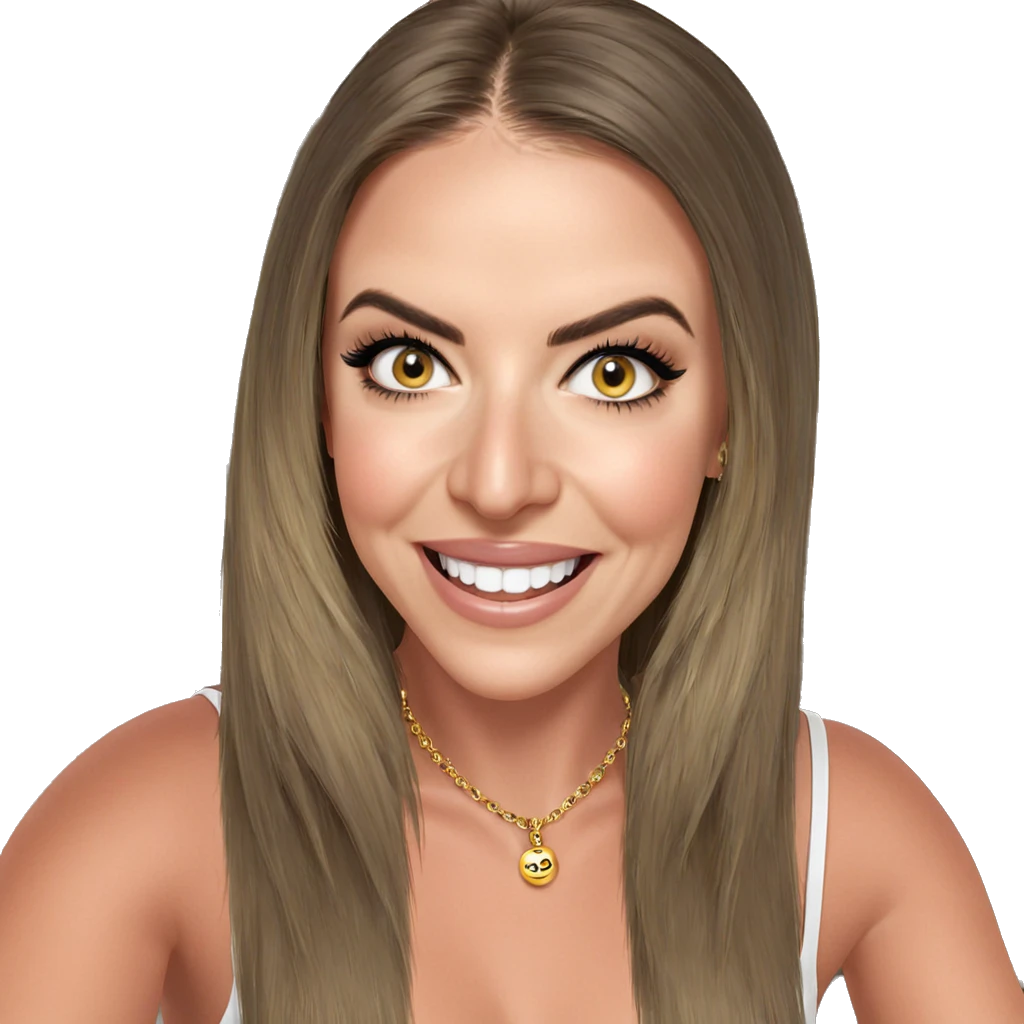 smiling girl with jewelry emoji