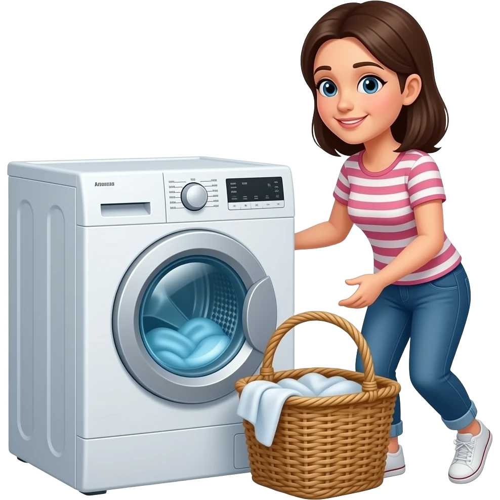 woman unloading the washing machine emoji