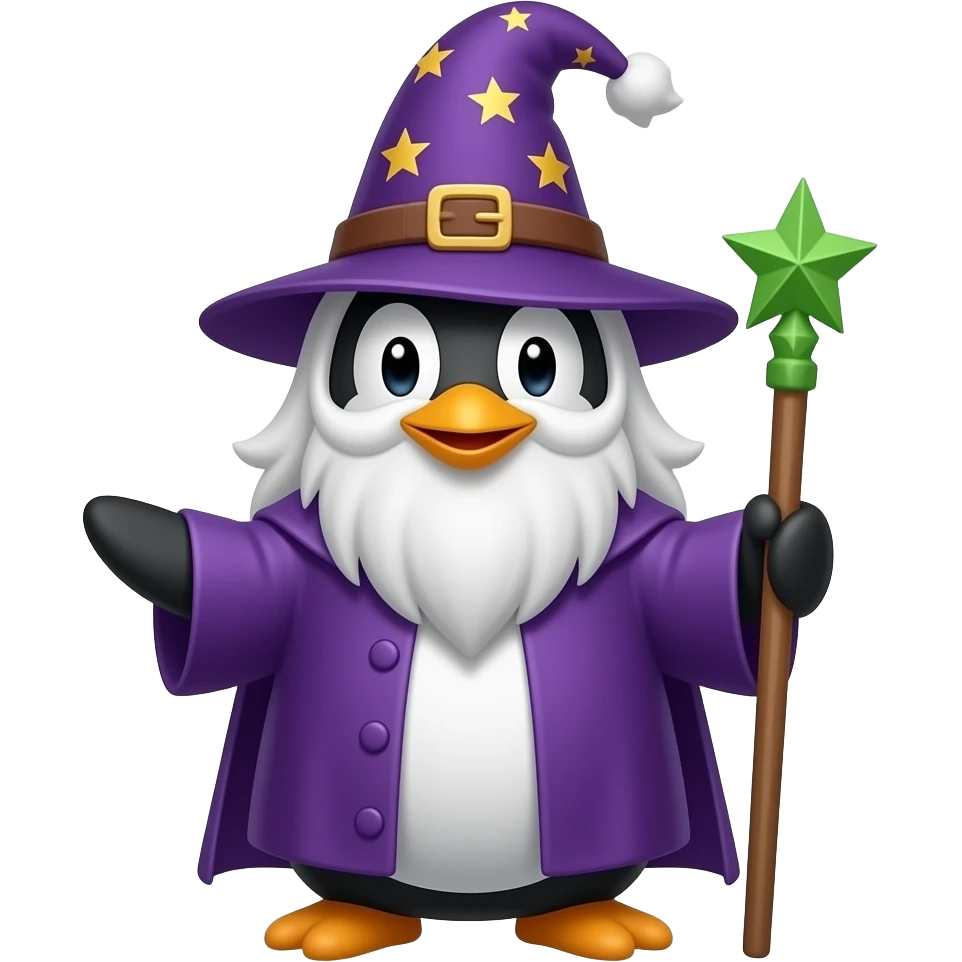 Penguin Wizard emoji