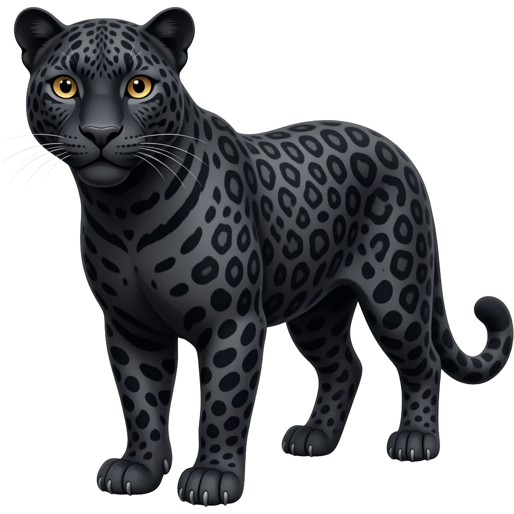 Black leopard emoji