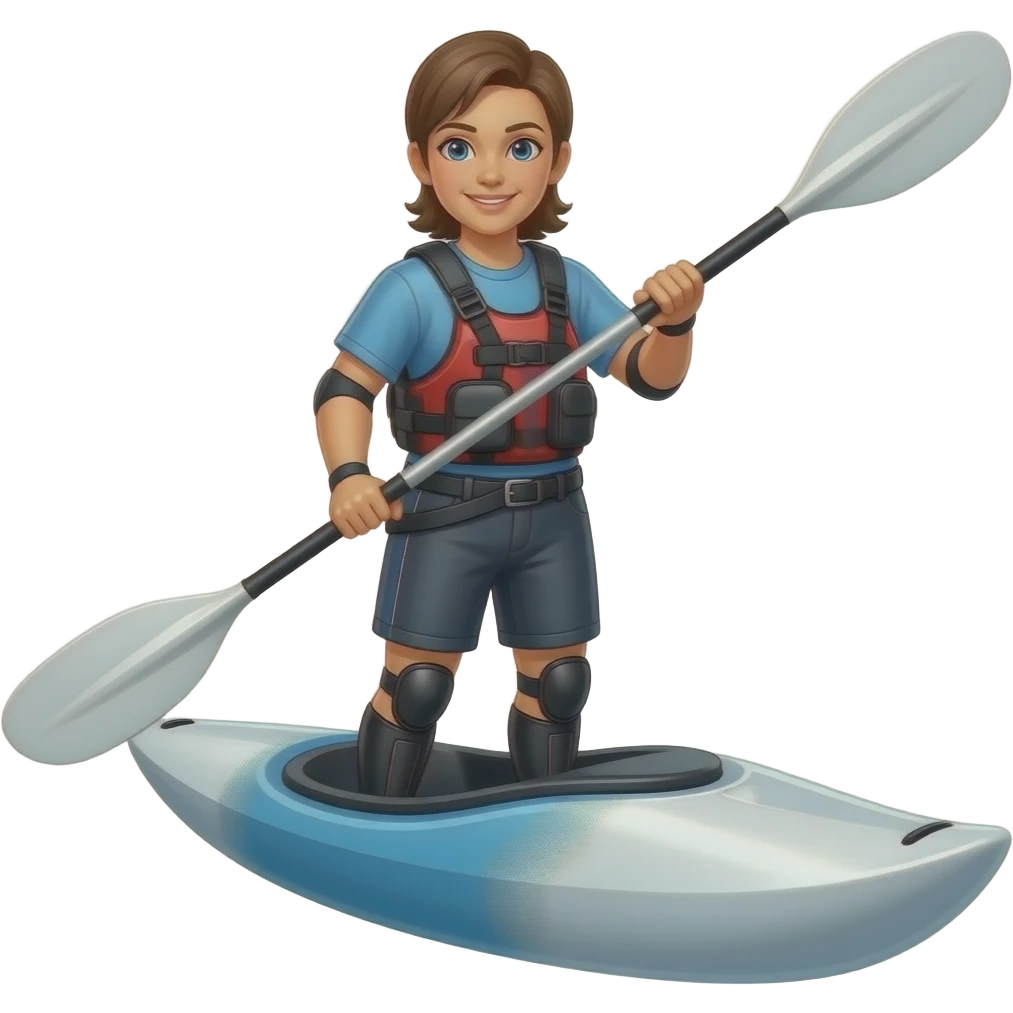 Female whitewater kayaker emoji