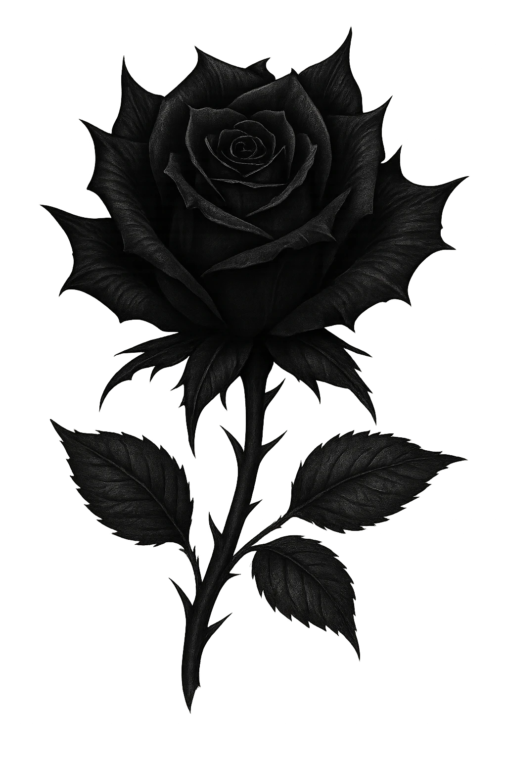 goth object, black rose, dark, elegant emoji