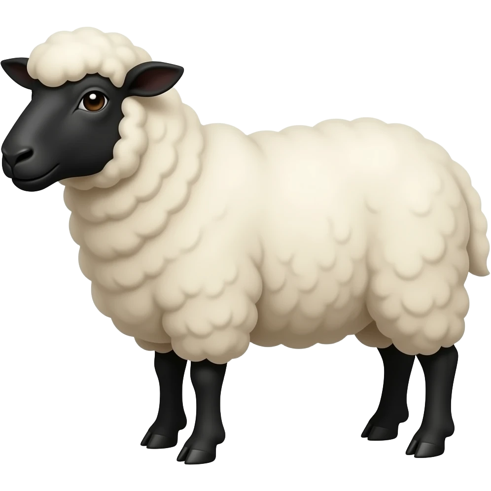 Valaise blacknose sheep emoji no background emoji