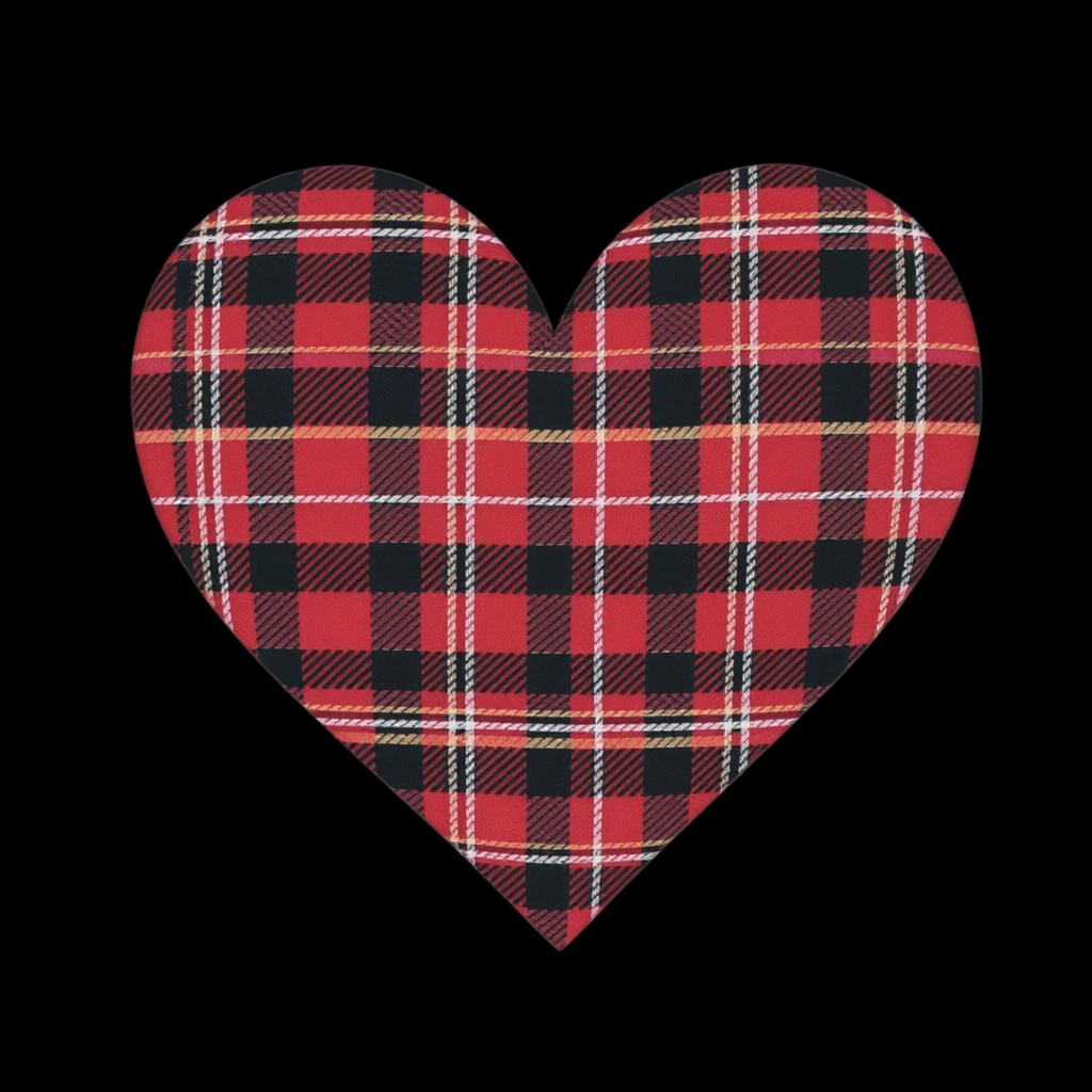 heart with a plaid pattern emoji