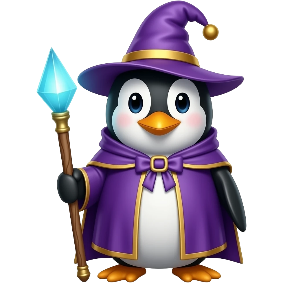 Penguin Wizard emoji