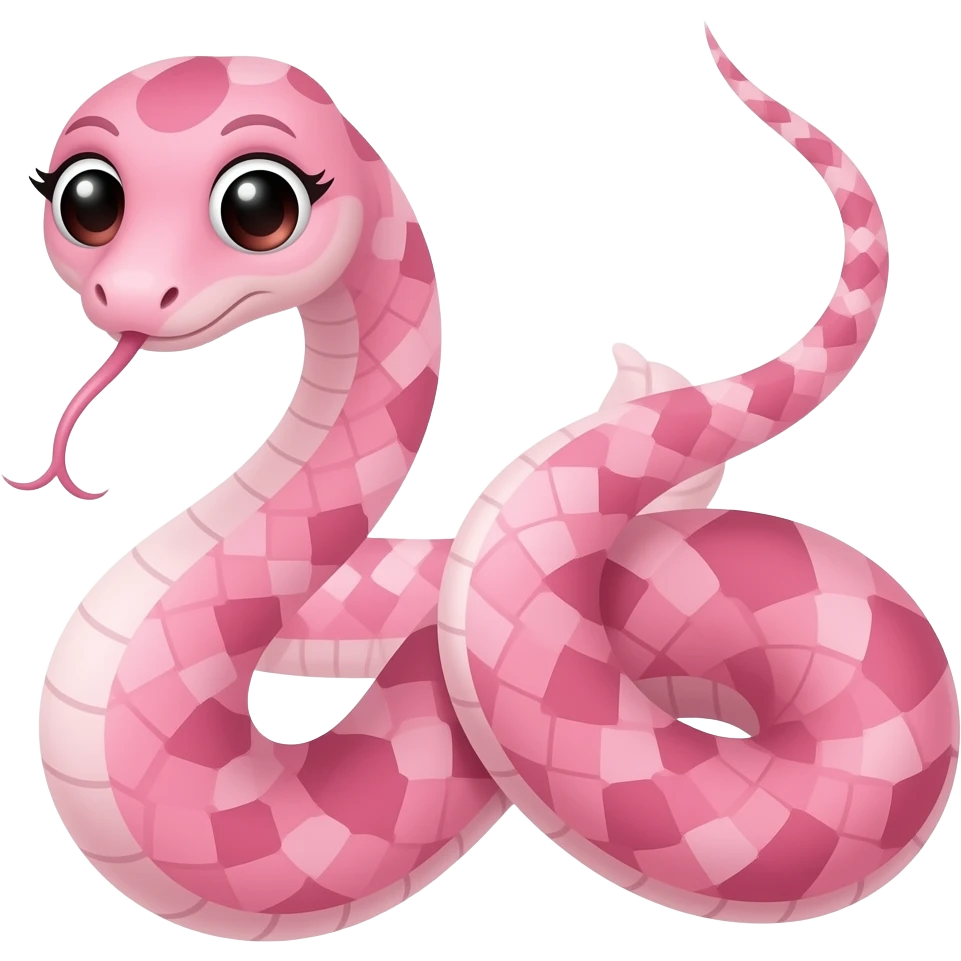 Pink snake emoji