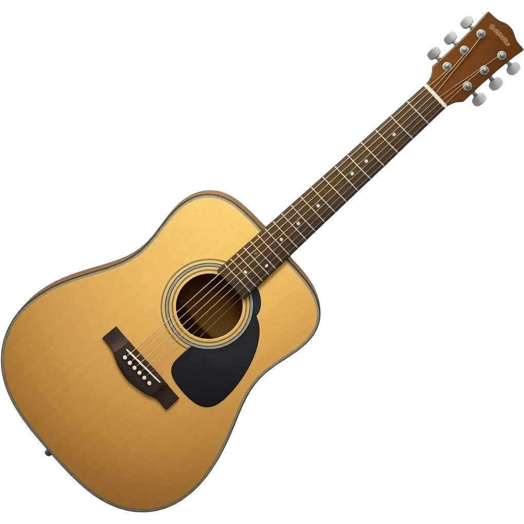 Guitare acoustique en emoji emoji