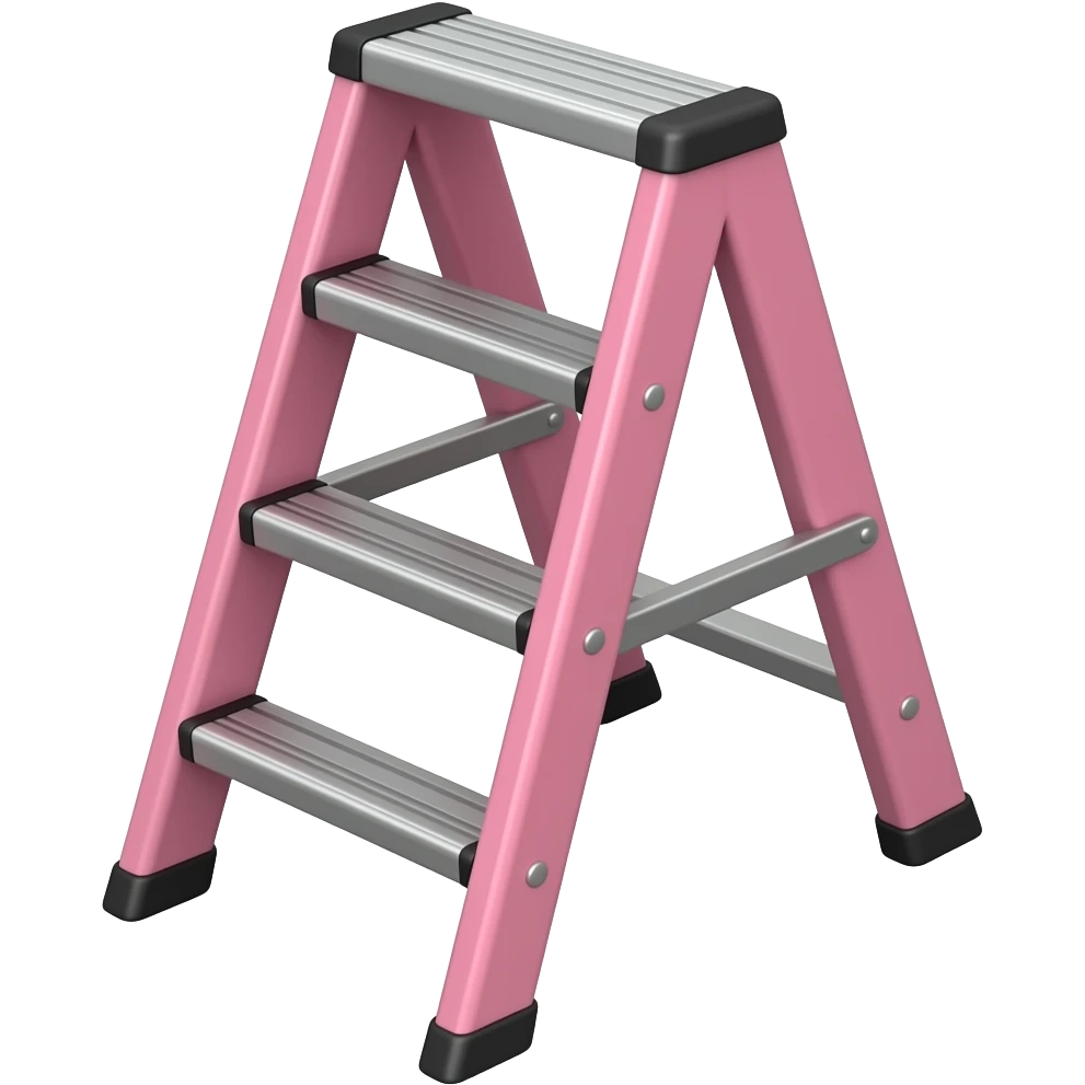 Pink step ladder emoji
