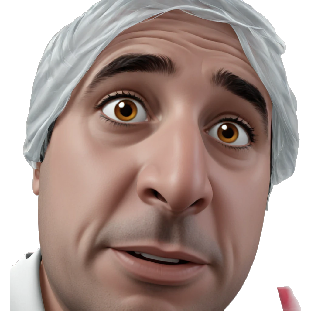 realistic male portrait with brown eyes emoji