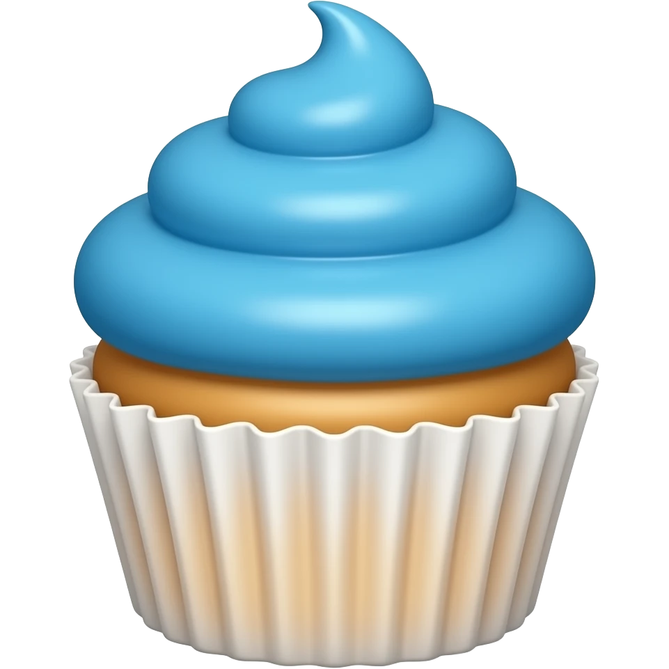 Cupcake with blue icing emoji