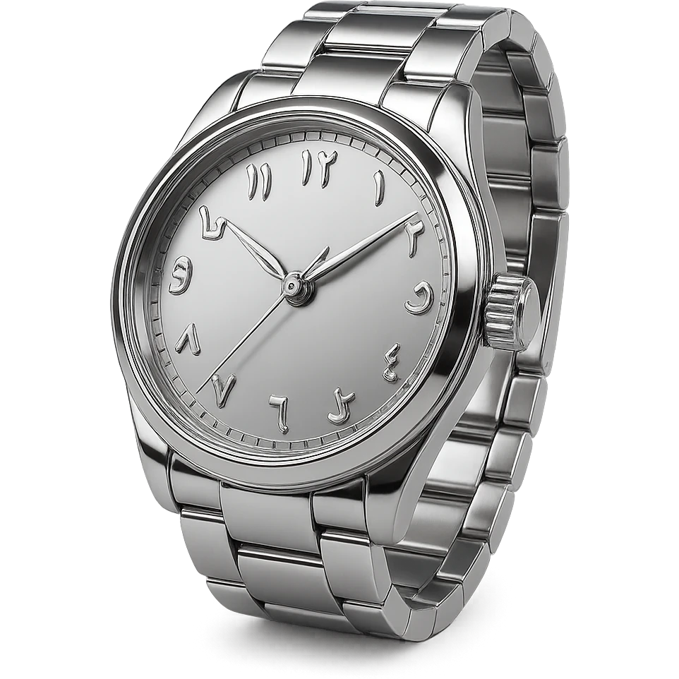 an arabic dial watch emoji