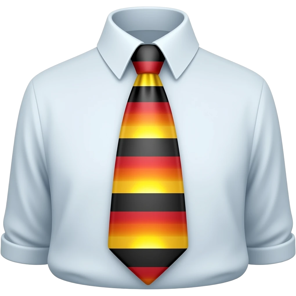 neck tie in stripes in shades and order of the sunset flag emoji