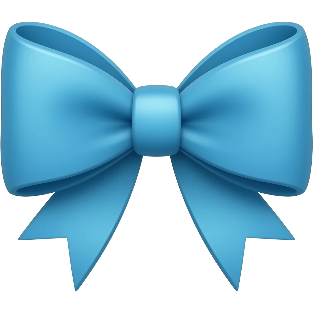 Um laço de cabelo azul emoji