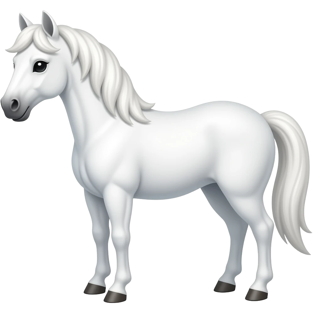 cute white horse emoji