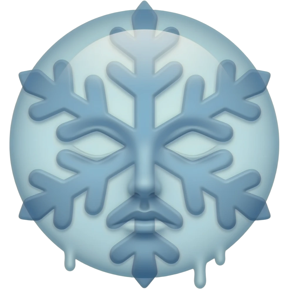 🫠+❄️ emoji