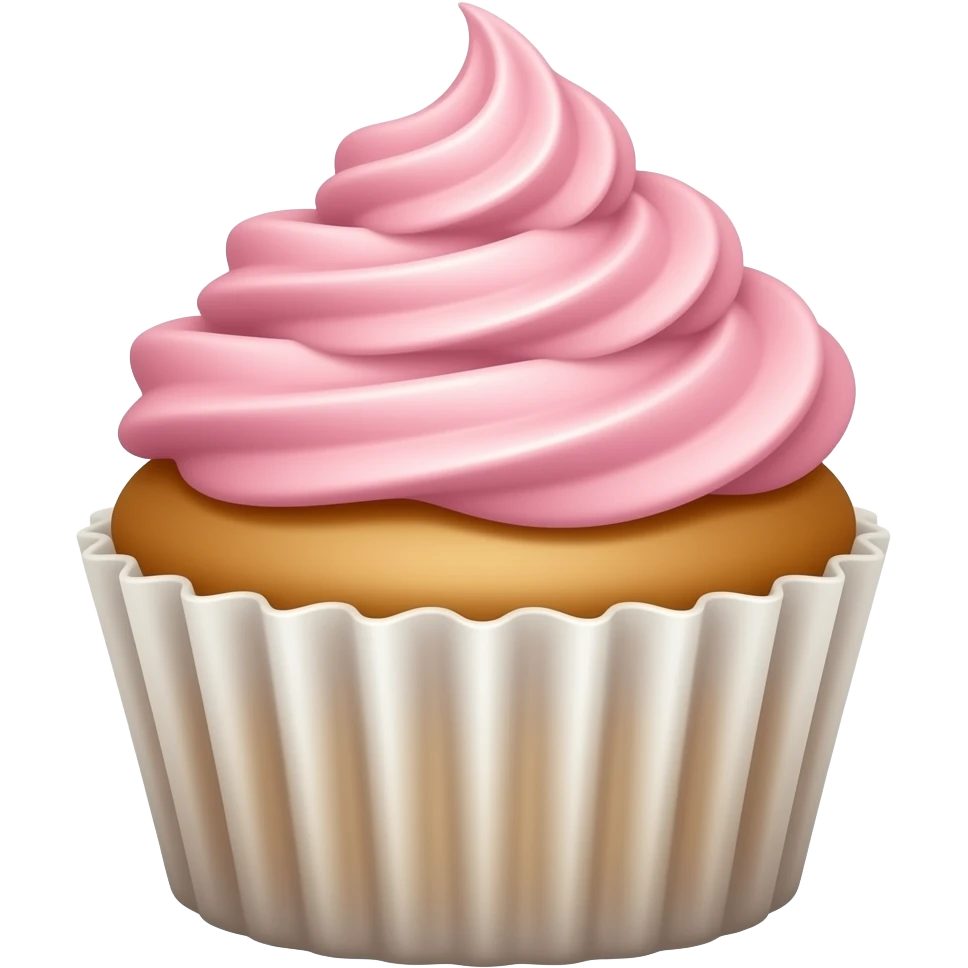 Cupcake with pink icing emoji