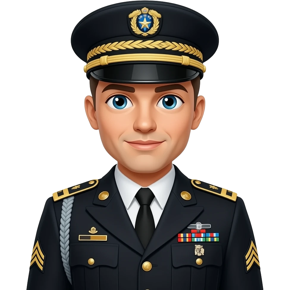 soldier with black uniform emoji
